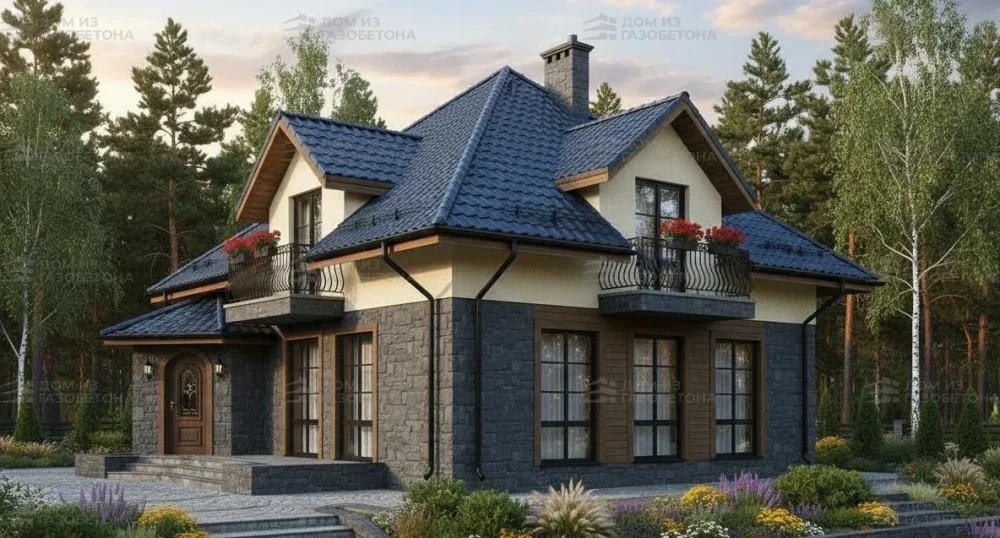 Проект Двухэтажный дом 11 на 14, 150 м2