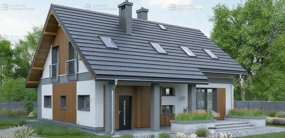 Проект Двухэтажный дом 12 на 10, 149 м2