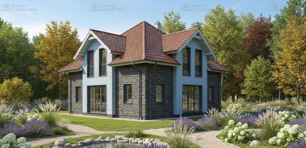 Проект Двухэтажный дом 15 на 13, 196 м2