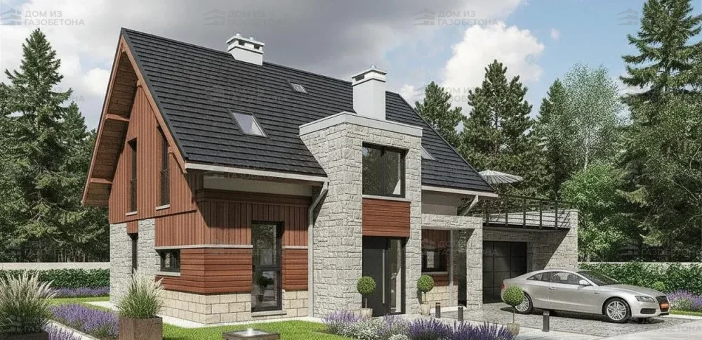 Проект Двухэтажный дом 16 на 11, 156 м2