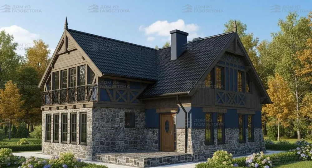 Проект Двухэтажный дом 13 на 8, 167 м2