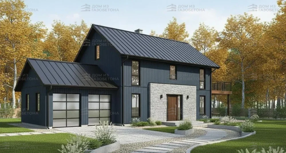 Проект Двухэтажный дом 13 на 9, 149 м2