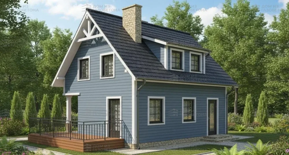 Проект Двухэтажный дом 10 на 9, 104 м2