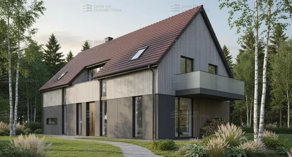 Проект Двухэтажный дом 19 на 13, 219 м2