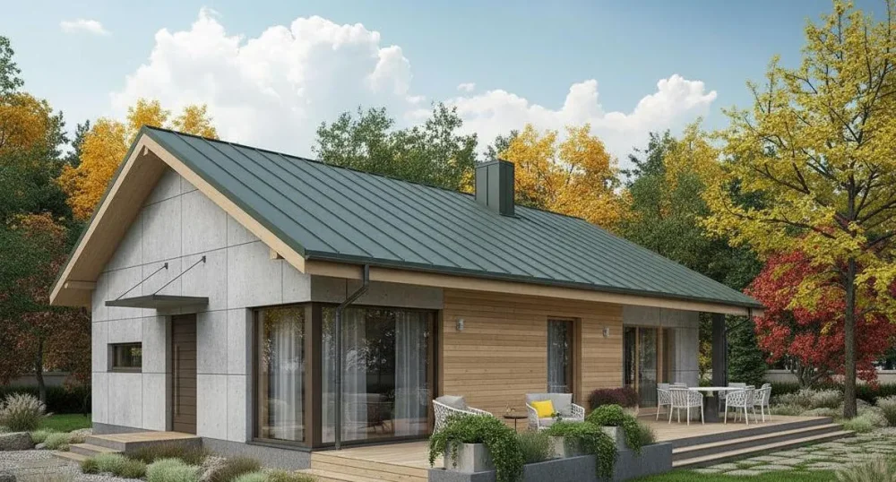 Проект Одноэтажный дом 13 на 13, 124 м2