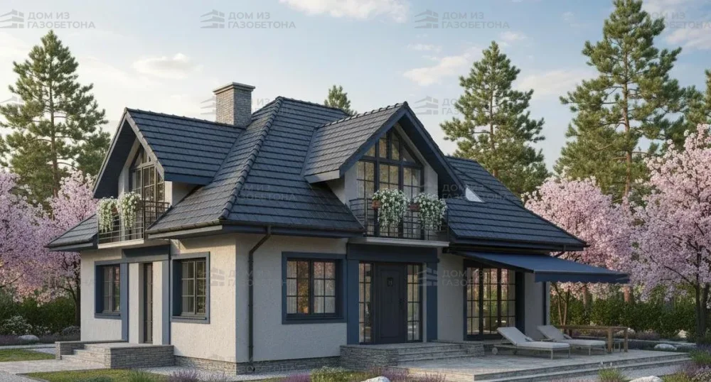 Проект Двухэтажный дом 16 на 12, 205 м2