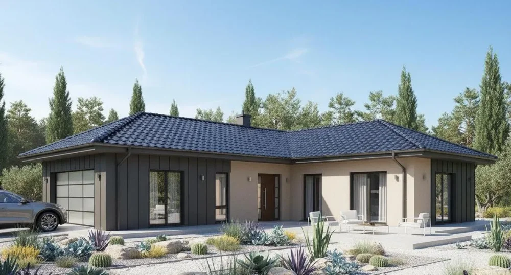 Проект Одноэтажный дом 17 на 17, 177 м2