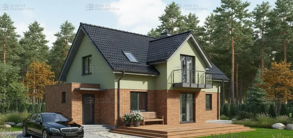 Проект Двухэтажный дом 11 на 11, 165 м2