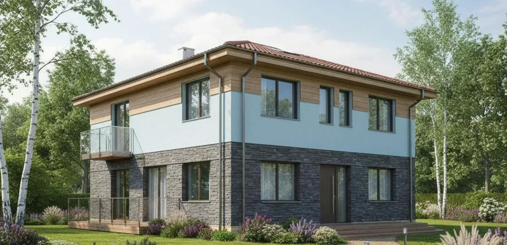 Проект Двухэтажный дом 13 на 17, 215 м2