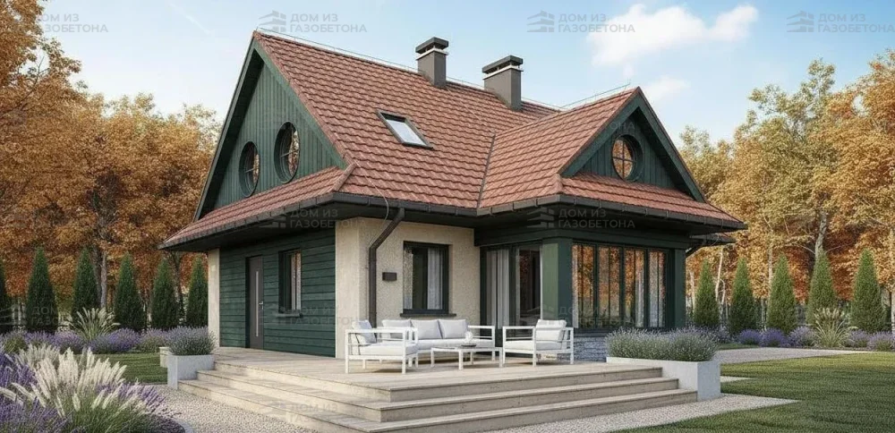 Проект Двухэтажный дом 11 на 9, 102 м2